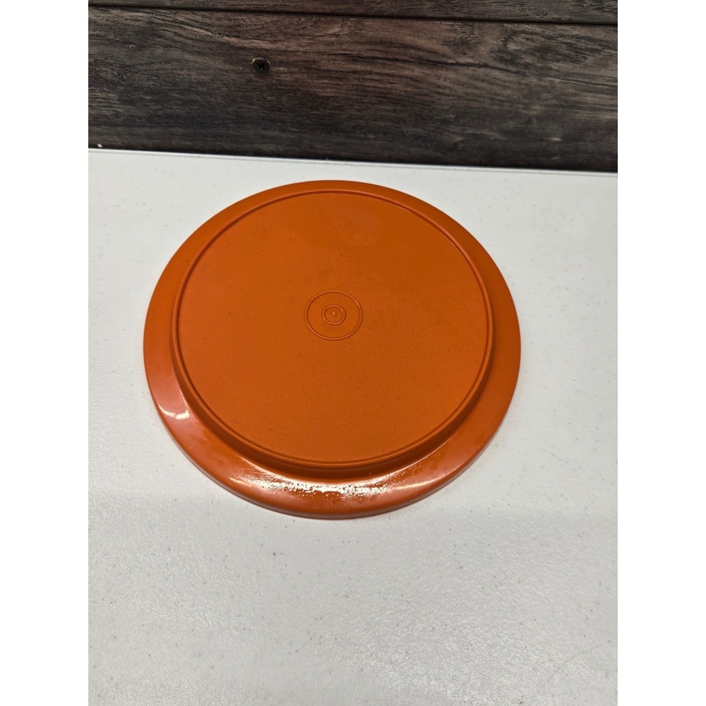 Tupperware Vintage‎ Orange Round Seal Lid 1207-25 Replacement 8 Inch